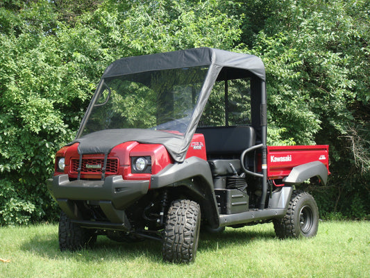 Kawasaki Mule 4000/4010 - Vinyl Windshield/Top/Rear Combo - Windshield/Roof/Back Panel