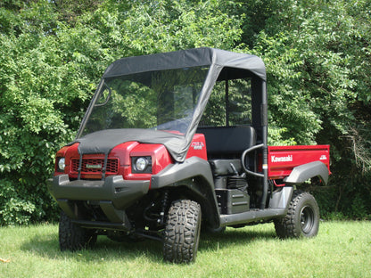 Kawasaki Mule 4000/4010 - Vinyl Windshield/Top/Rear Combo - Windshield/Roof/Back Panel