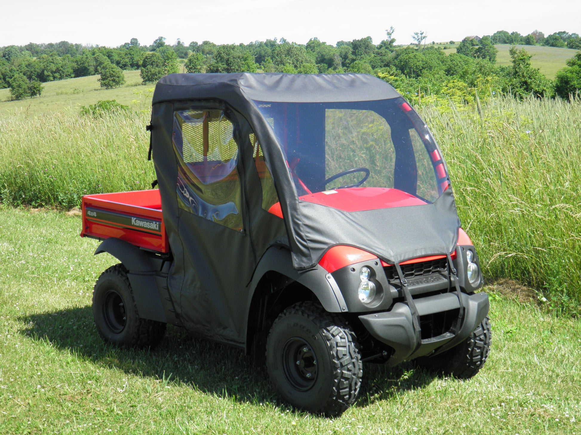 Kawasaki Mule 600/610 - Full Cab Enclosure with Vinyl Windshield - Full Cab Enclosure