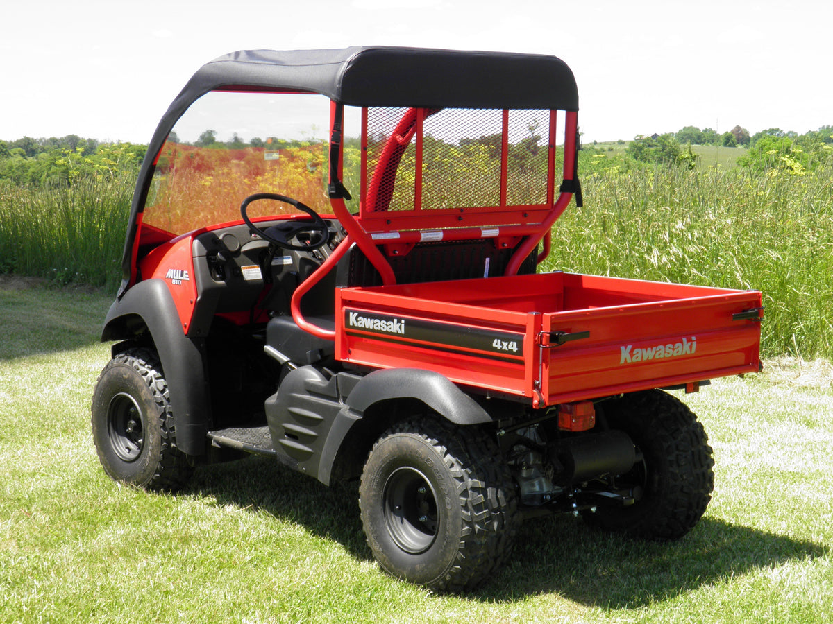 Kawasaki Mule 600/610 - Vinyl Windshield/Top Combo - Windshield and Roof