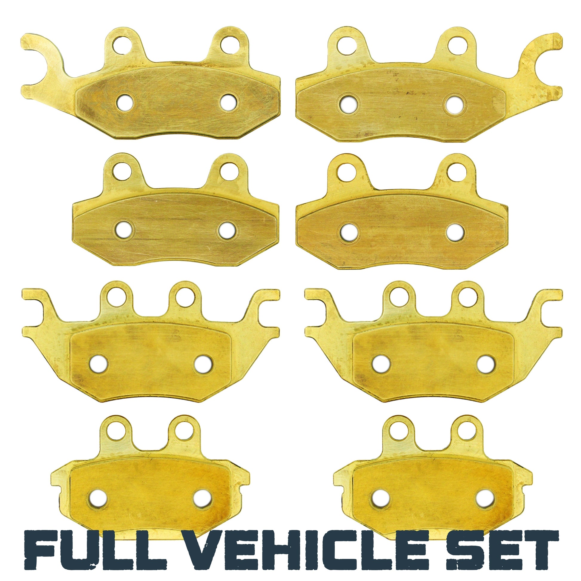 Kawasaki Mule Pro DX/DTX/FX/FXT/FXR 2015-2026 Brass Brake Pad Set - Full Vehicle Set - Vehicle Parts & Accessories