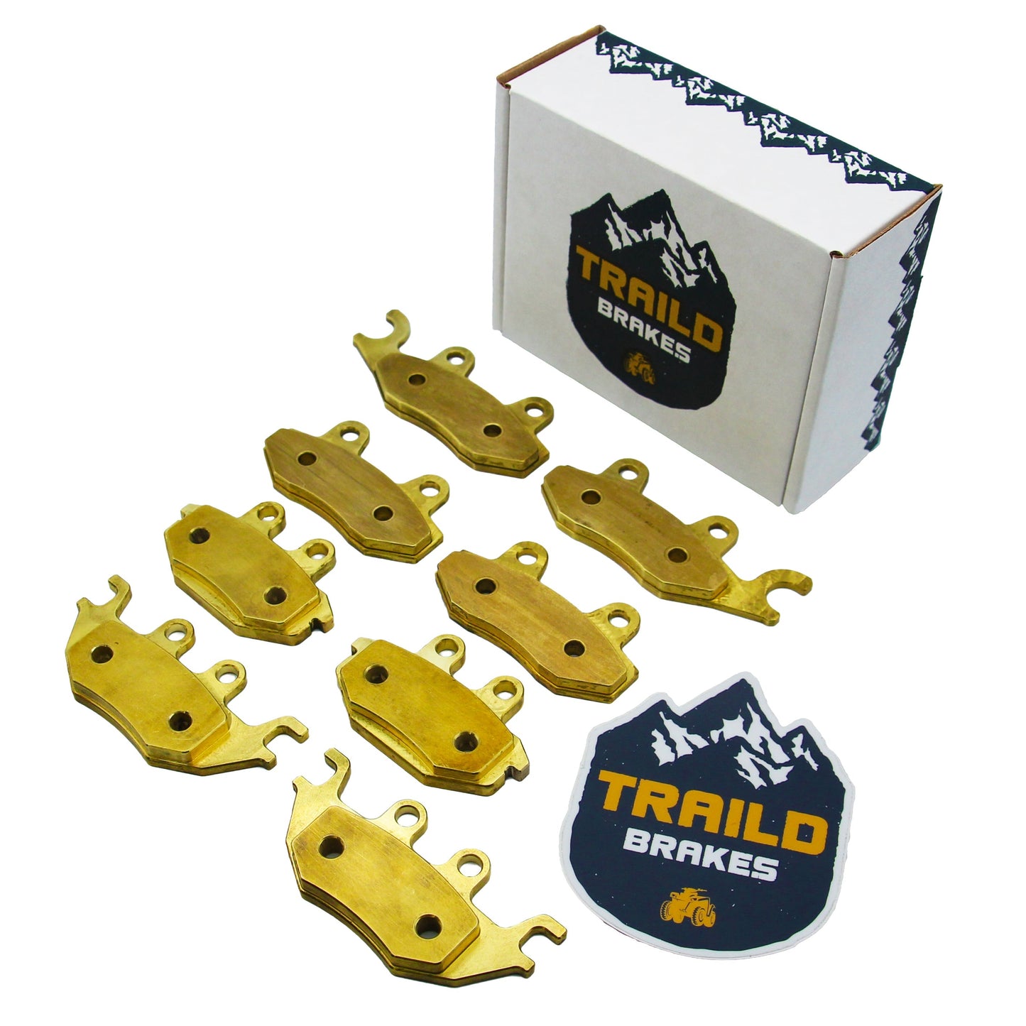 Kawasaki Mule Pro DX/DTX/FX/FXT/FXR 2015-2026 Brass Brake Pad Set - Vehicle Parts & Accessories