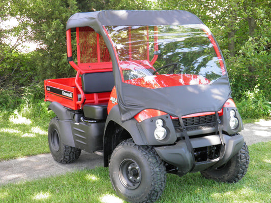 Kawasaki Mule SX - Vinyl Windshield/Top Combo - Windshield and Roof