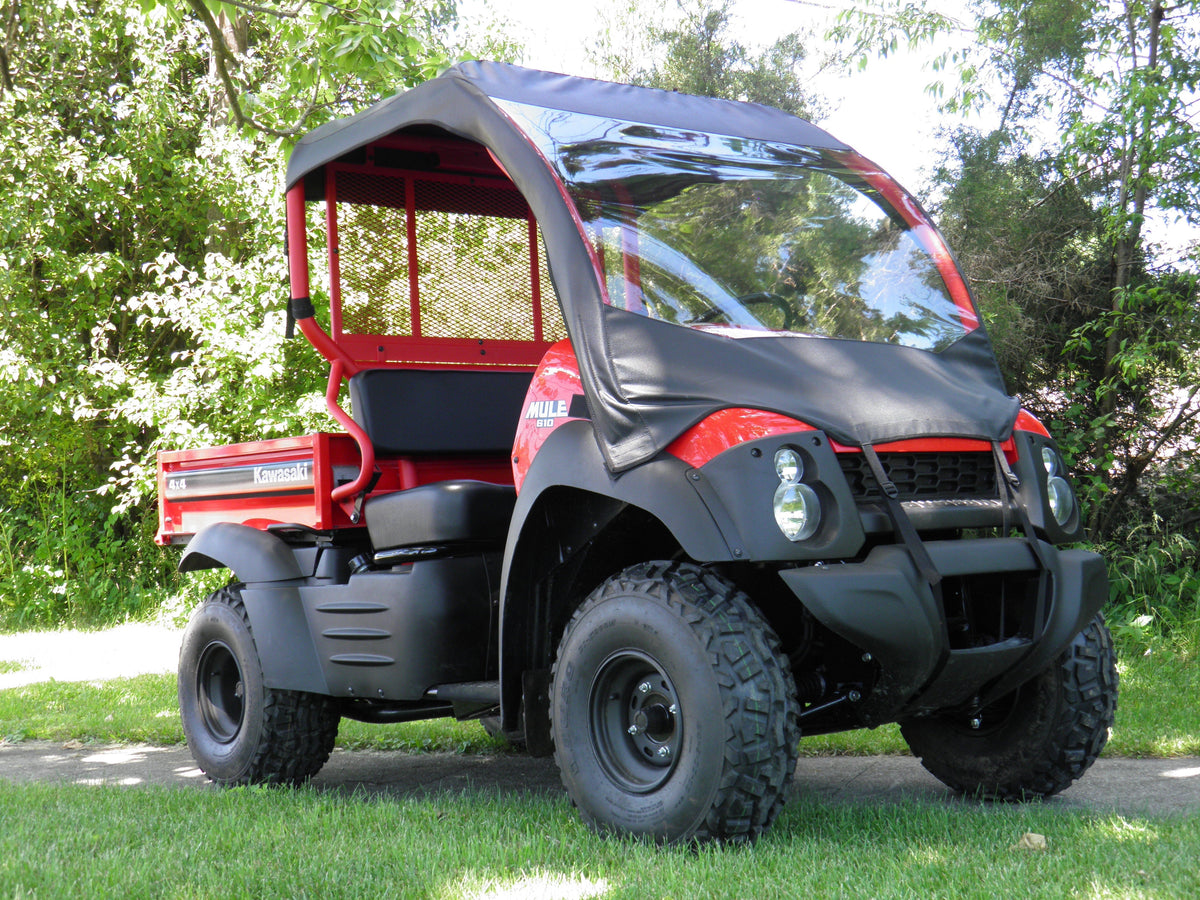 Kawasaki Mule SX - Vinyl Windshield/Top Combo - Windshield and Roof