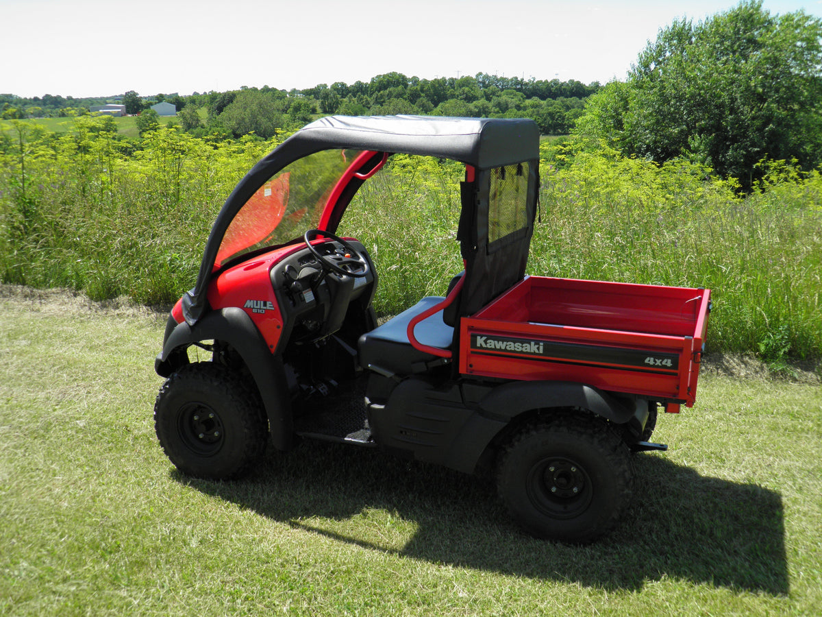 Kawasaki Mule SX - Vinyl Windshield/Top/Rear Combo - Windshield/Roof/Back Panel