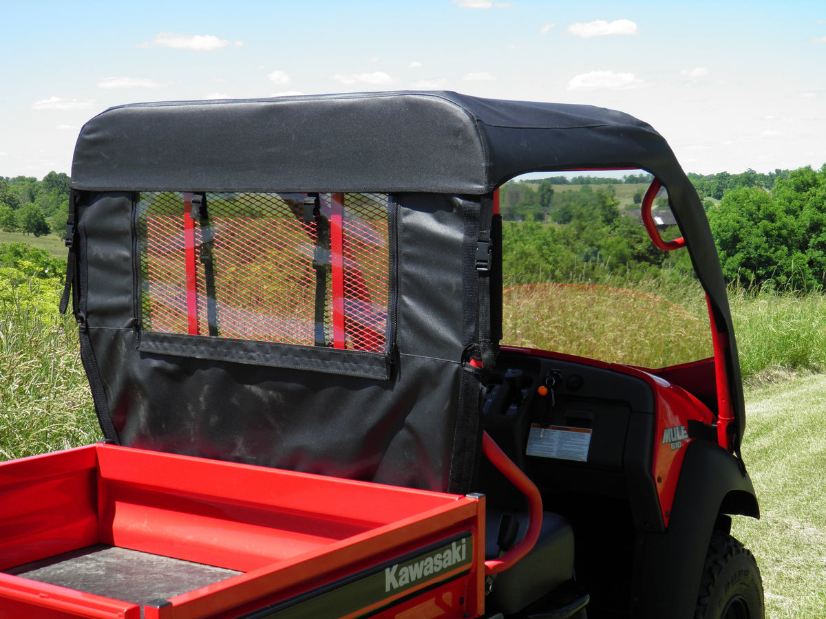 Kawasaki Mule SX - Vinyl Windshield/Top/Rear Combo - Windshield/Roof/Back Panel