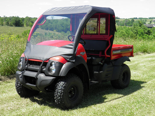 Kawasaki Mule SX - Vinyl Windshield/Top/Rear Combo - Windshield/Roof/Back Panel