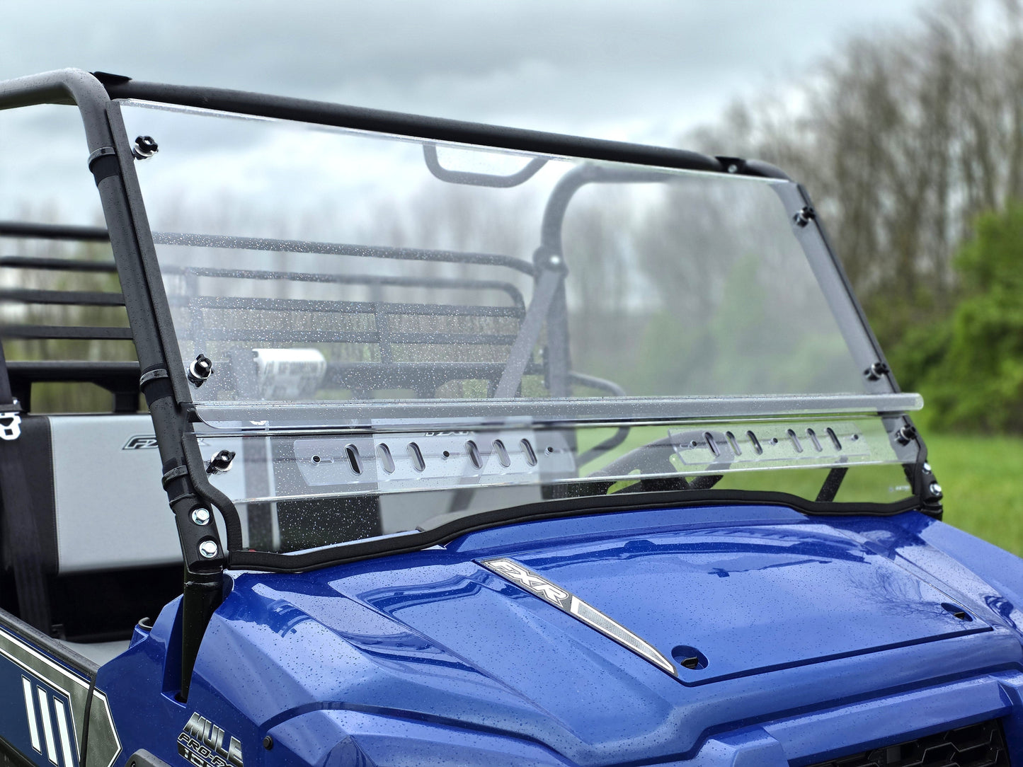 Kawasaki Pro FXR - 2 Pc Scratch-Resistant Windshield with Vent/Clamp Options - Windshields