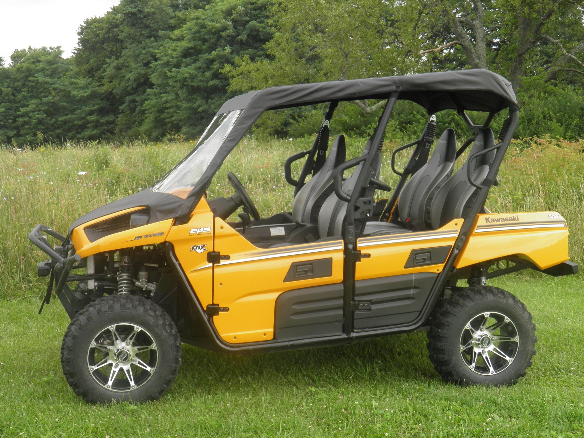 Kawasaki Teryx 4-Seater - Vinyl Windshield/Top Combo - Windshield/Roof