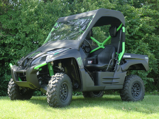 Kawasaki Teryx 750 - Vinyl Windshield/Top/Rear Combo - Windshield/Roof/Back Panel