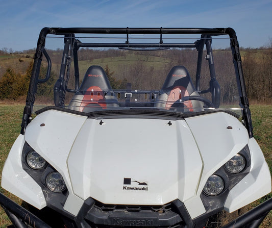 Kawasaki Teryx 800 - 1 Pc Windshield w/Clamp Vent and Hard Coat Options - Windshields