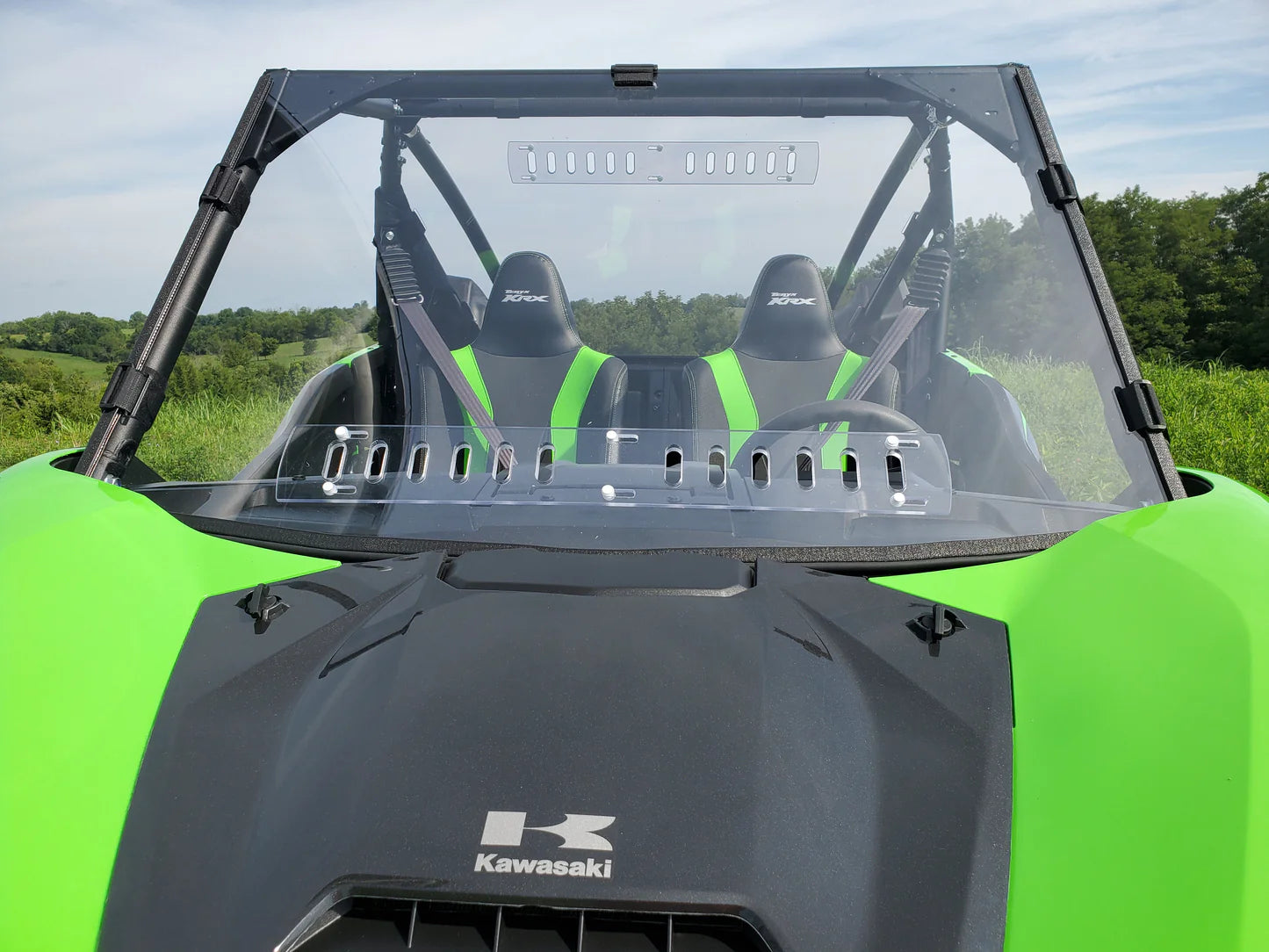 Kawasaki Teryx KRX - 1 Pc General-Purpose Windshield with Clamp and Vent Options