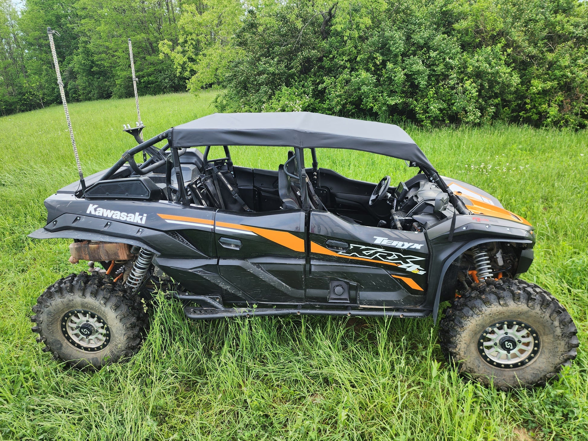 Kawasaki Teryx KRX Crew - Canvas Top for Hard Windshield - Roof