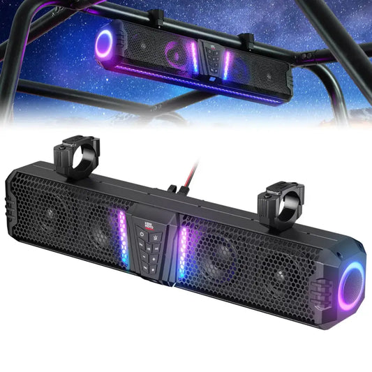 KEMIMOTO Midnight 60 26’’ 4-Speaker UTV Bluetooth Sound Bar w/RGB Lighting