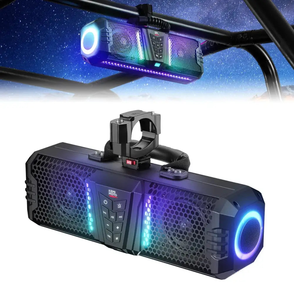 KEMIMOTO Midnight 60 26’’ 4-Speaker UTV Bluetooth Sound Bar w/RGB Lighting