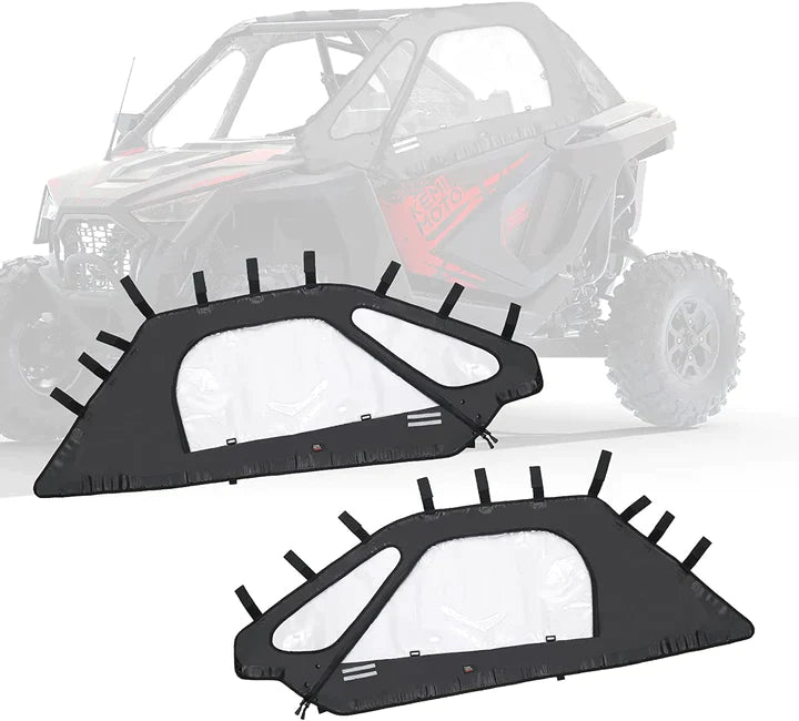 Soft Upper Doors & Front Mesh Grill with LED Light Bar for RZR Pro XP