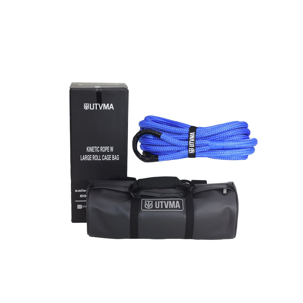 Kinetic Recovery Rope With Heavy Duty Roll Cage Bag - Towing