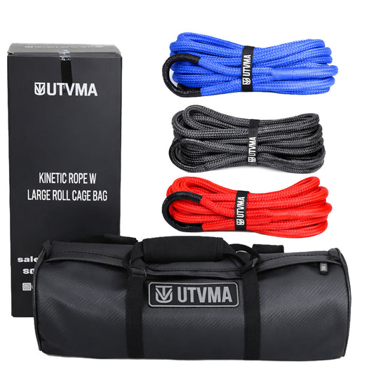 Kinetic Recovery Rope With Heavy Duty Roll Cage Bag - Towing