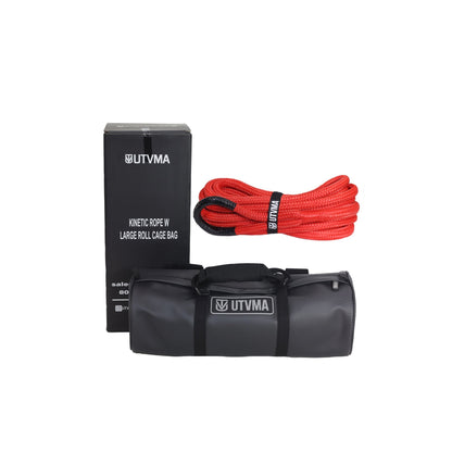 Kinetic Recovery Rope With Heavy Duty Roll Cage Bag - Towing