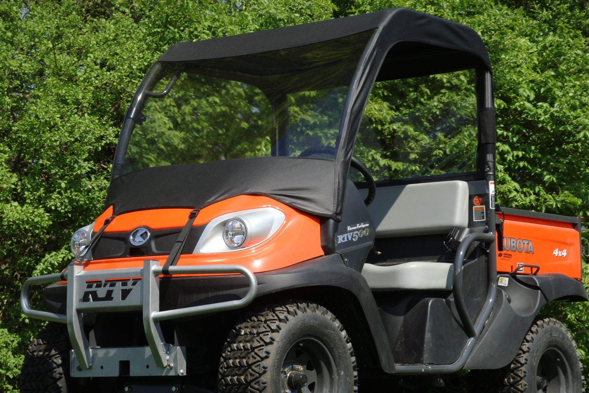 Kubota RTV 400/500/520 - Vinyl Windshield/Top/Rear Combo - Windshield/Roof/Back Panel