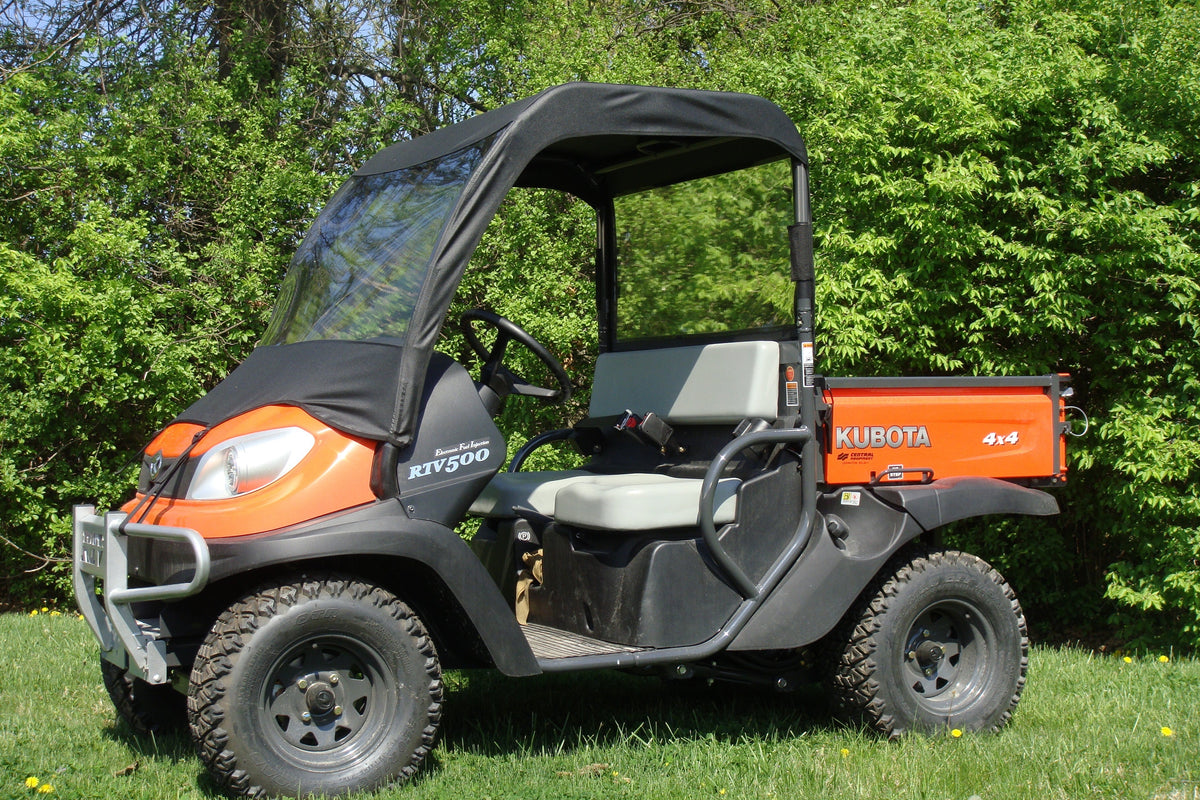 Kubota RTV 400/500/520 - Vinyl Windshield/Top/Rear Combo - Windshield/Roof/Back Panel