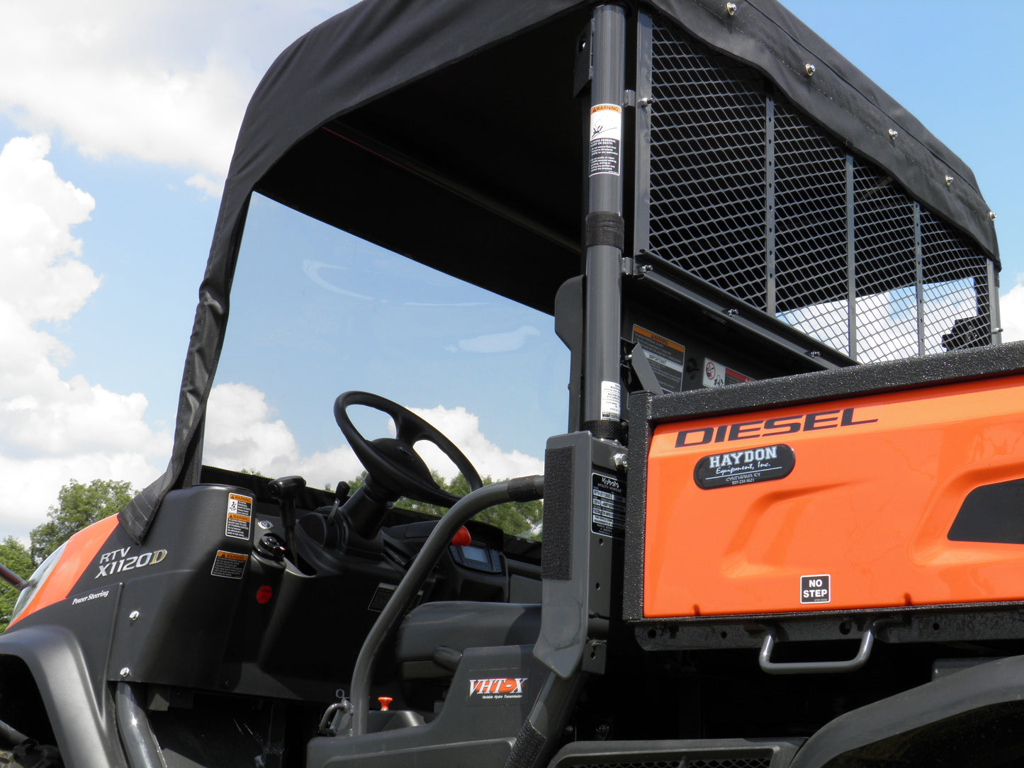 Kubota RTV X900/X1120 - Vinyl Windshield/Top Combo - Windshield/Roof