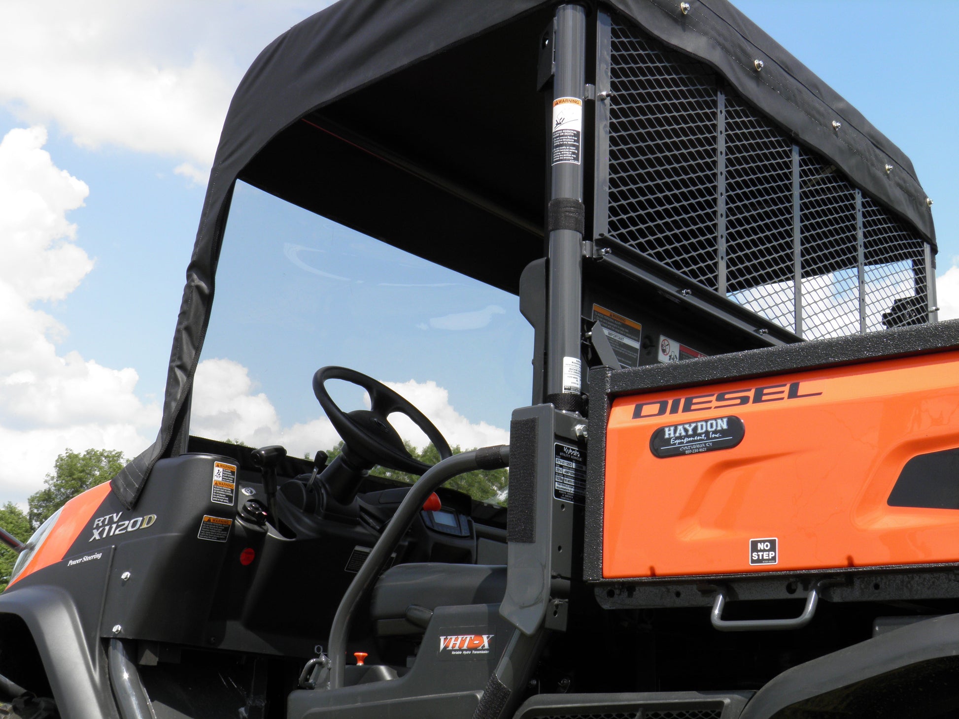 Kubota RTV X900/X1120 - Vinyl Windshield/Top Combo - Windshield/Roof