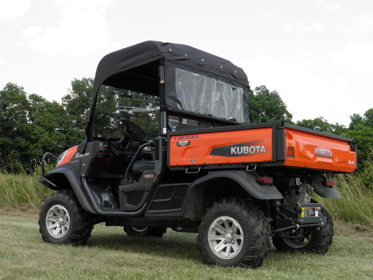 Kubota RTV X900/X1120 - Vinyl Windshield/Top/Rear Combo - Windshield/Roof/Back Panel