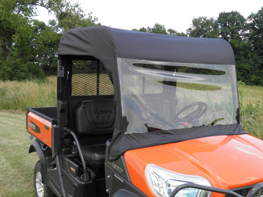 Kubota RTV X900/X1120 - Vinyl Windshield/Top/Rear Combo - Windshield/Roof/Back Panel