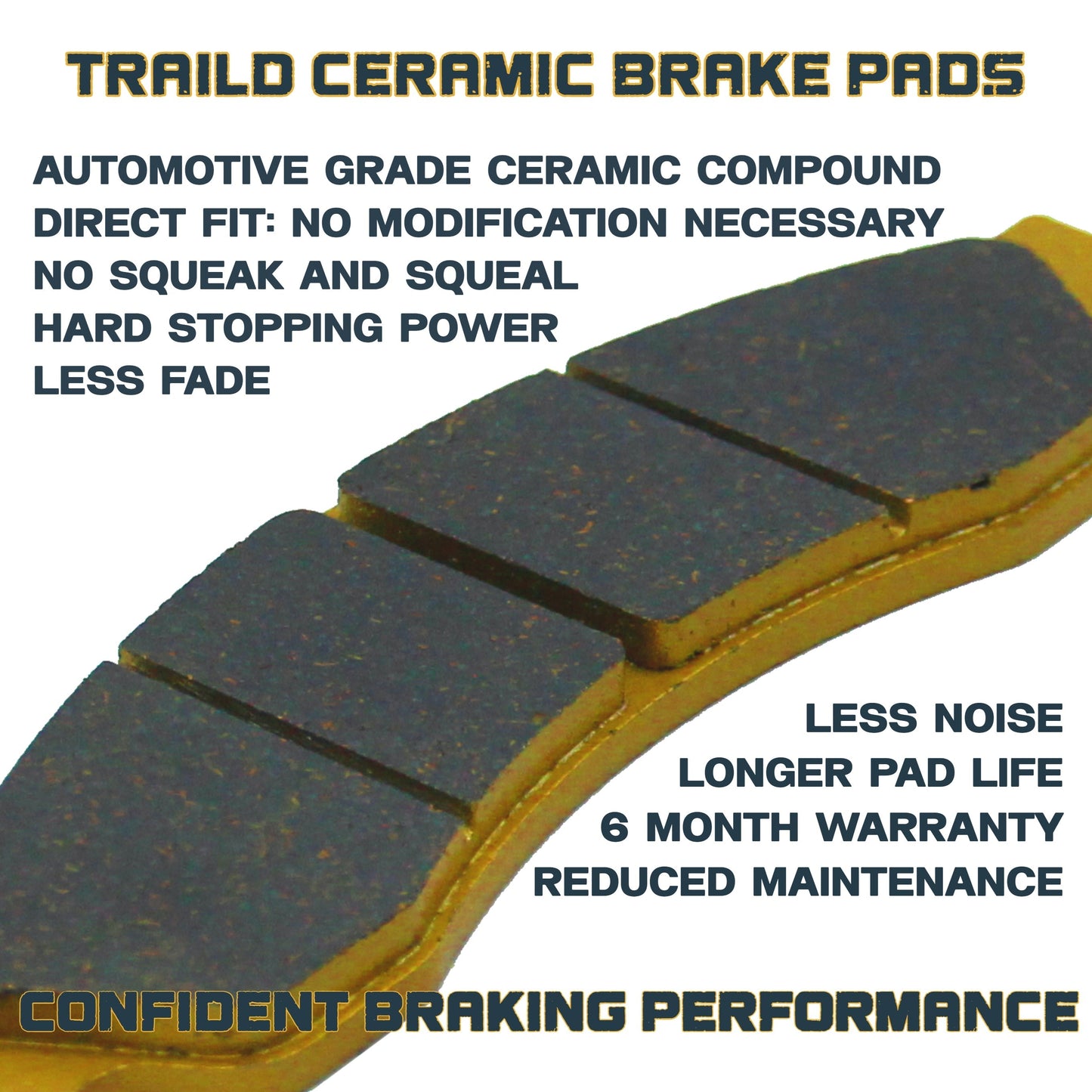 Kymco MXU 450i/550i/700i 2012-2021 Ceramic Brake Pad Set - Vehicle Parts & Accessories