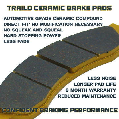 Kymco MXU 450i/550i/700i 2012-2021 Ceramic Brake Pad Set - Vehicle Parts & Accessories