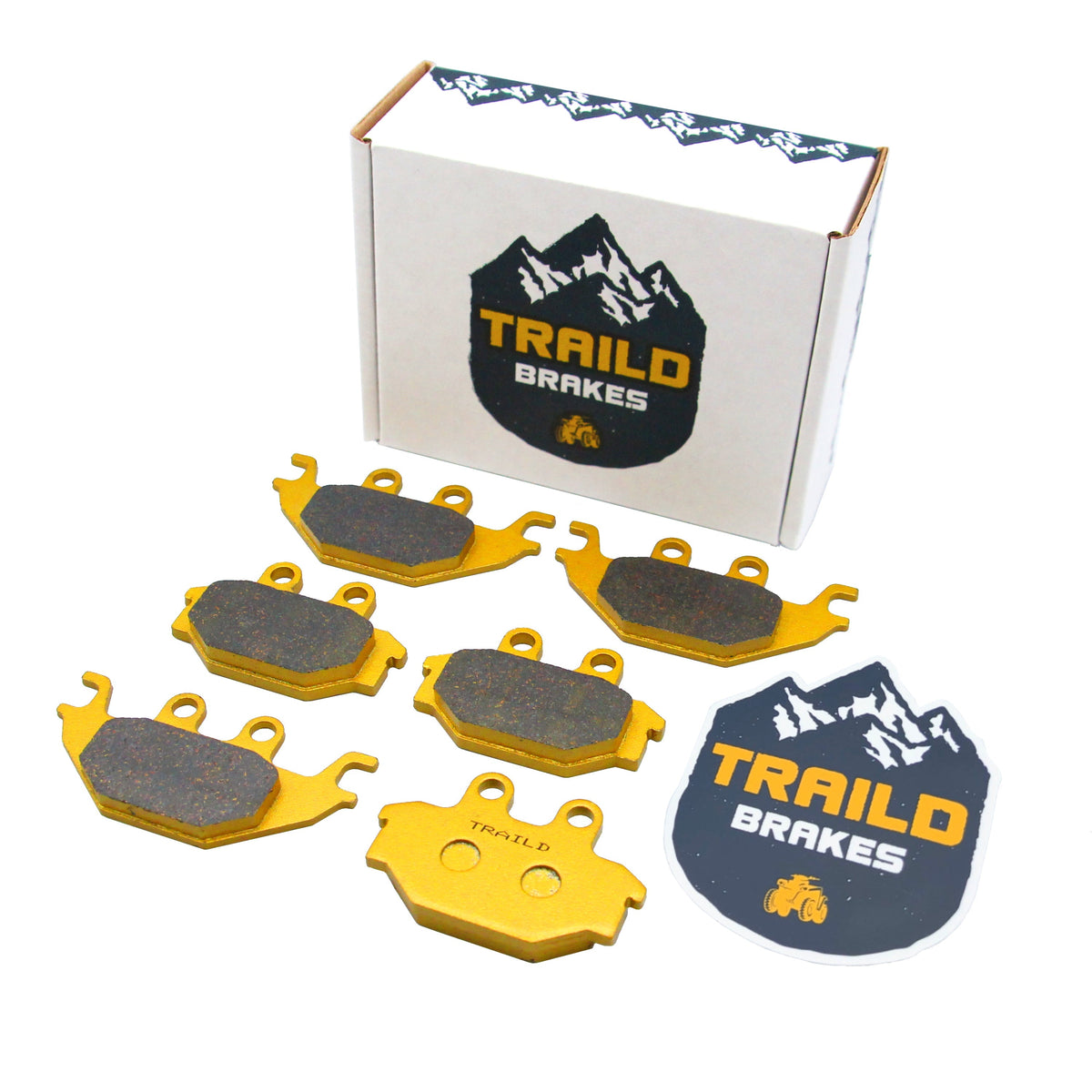 Kymco MXU/Mongoose 270/300 2005-2024 Ceramic Brake Pad Set - Vehicle Parts & Accessories