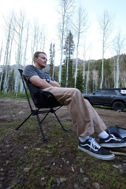 Large Camp Chair with Roll Cage Bag - Seats