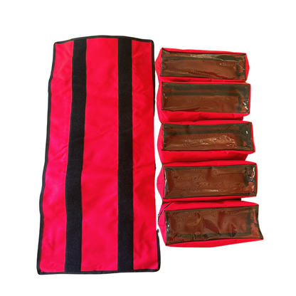 Large Canvas Tool organizer bag with 5 removeable pouches - Storage Bags