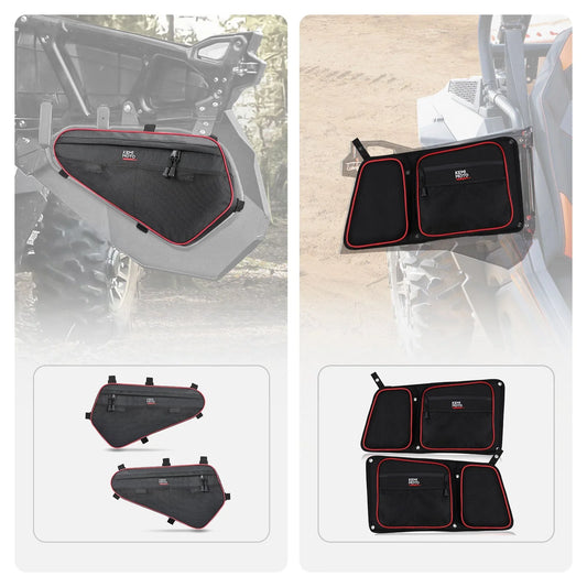 Lower Door Storage Bag & Rear Side Door Bags for Polaris RZR