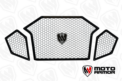 MA TURBO R/PRO R COMPLETE FRONT GRILL SET - Black / Raw Aluminum - Vehicles & Parts