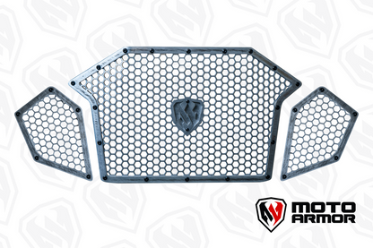 MA TURBO R/PRO R COMPLETE FRONT GRILL SET - Raw Aluminum / Raw Aluminum - Vehicles & Parts