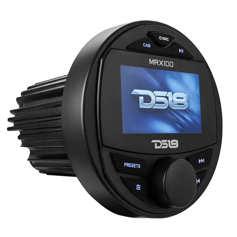 Marine and Powersports Headunit 3’’ Color TFT screen 2 Zones 4 volts Output BT RDS 4 X 50 Watts