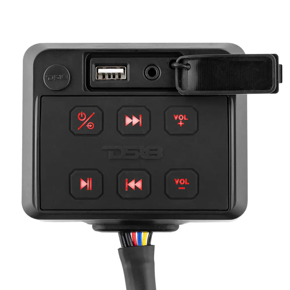 Marine And Powersports Waterproof Receiver Enclosure with Bluetooth AUX Input USB Player and Controls