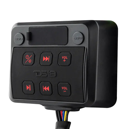 Marine And Powersports Waterproof Receiver Enclosure with Bluetooth AUX Input USB Player and Controls