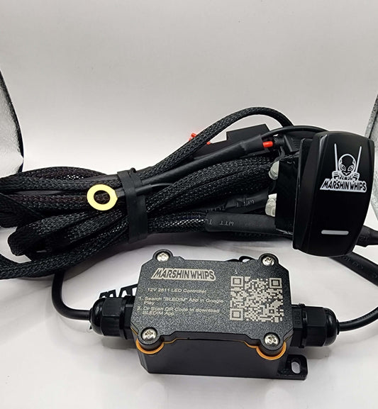 Marshin Whips 2811 Multi-Color RGB Whip Harness with Rocker Switch - whip accessories