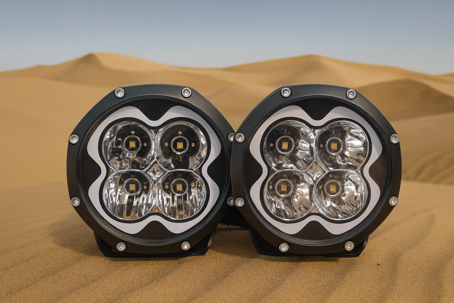 Marshin Whips 6’’ High-Output LED Pod Lights | 4-Beam Design (Set of 2) - Pod Lights