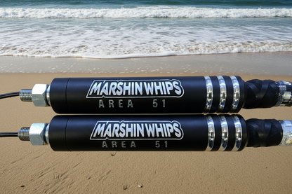Marshin Whips Area 51 LED Whips: Carbon Fiber & Hidden Cables - 2ft / RGBW Black - Whip