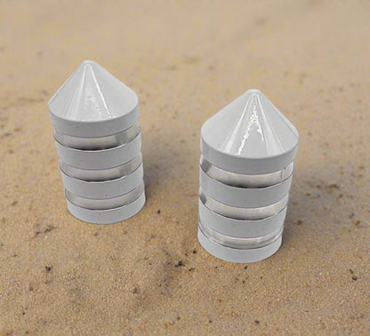Marshin Whips Billet Magnetic Base Caps | Protective Dust Covers | Pair - Set of 2 / GLOSS WHITE - whip accessories
