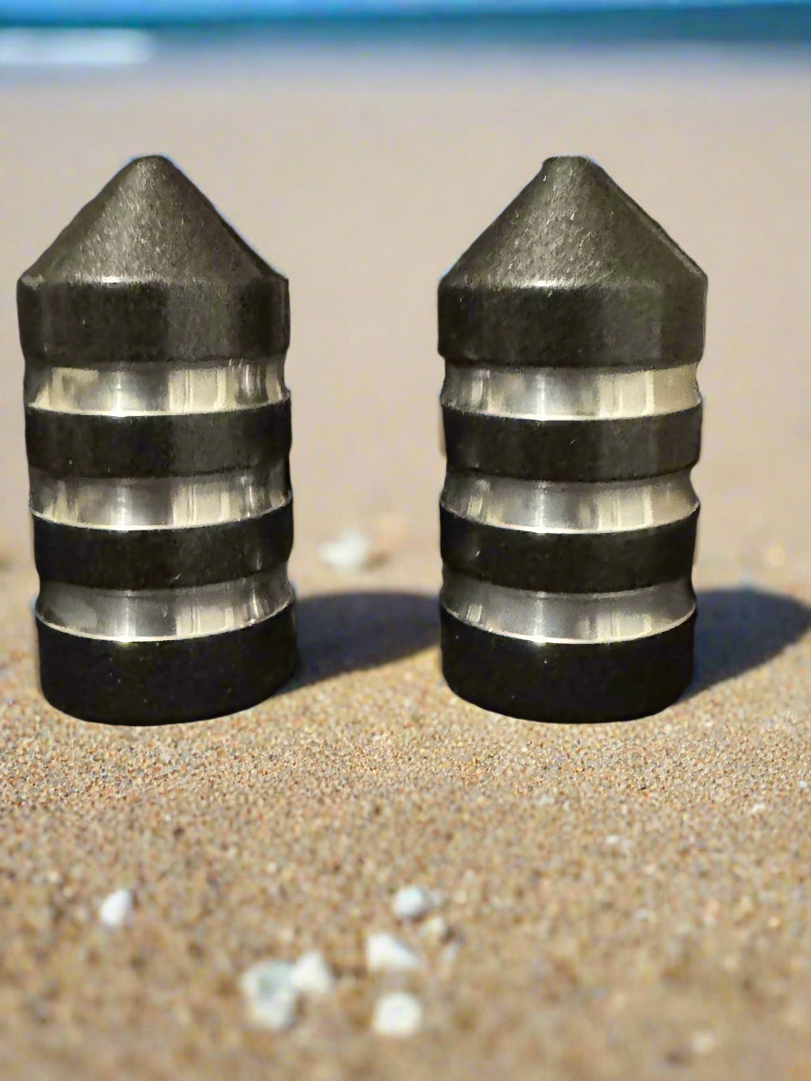Marshin Whips Billet Magnetic Base Caps | Protective Dust Covers | Pair - Set of 2 / CRYSTAL GRAY - whip accessories