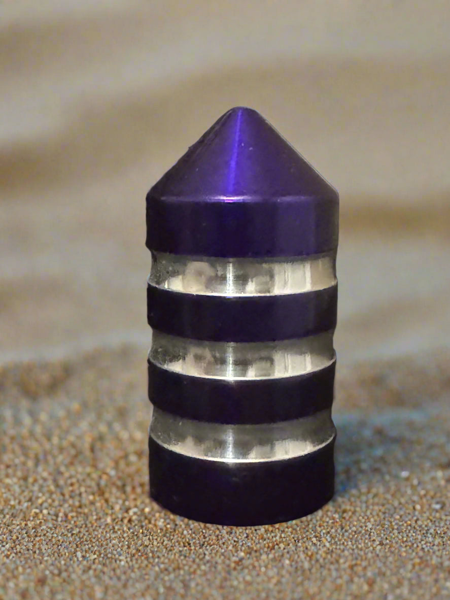 Marshin Whips Billet Magnetic Base Caps | Protective Dust Covers | Pair - Single / PURPLE - whip accessories