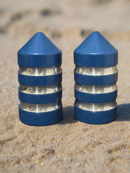 Marshin Whips Billet Magnetic Base Caps | Protective Dust Covers | Pair - Set of 2 / INTENSE BLUE - whip accessories
