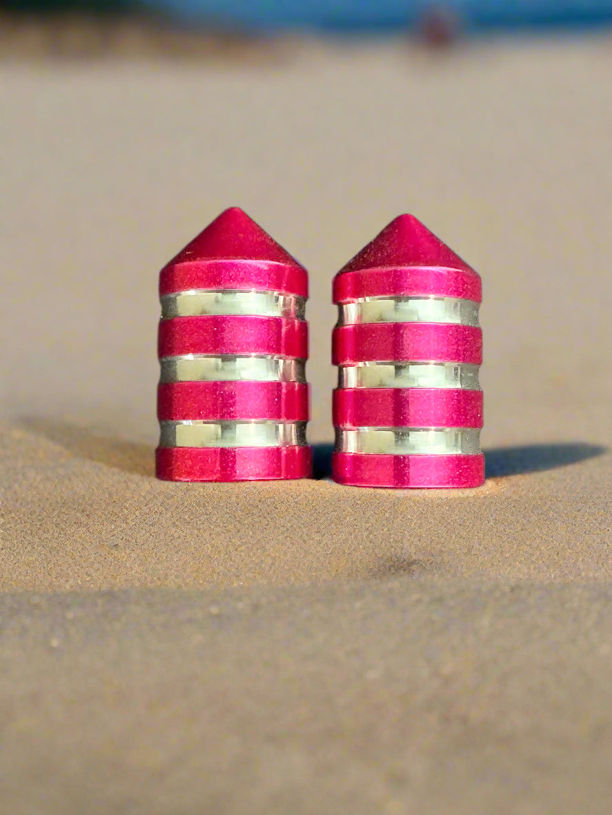 Marshin Whips Billet Magnetic Base Caps | Protective Dust Covers | Pair - Set of 2 / MALIBU BARBIE - whip accessories
