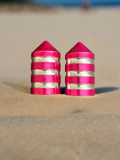 Marshin Whips Billet Magnetic Base Caps | Protective Dust Covers | Pair - Set of 2 / MALIBU BARBIE - whip accessories