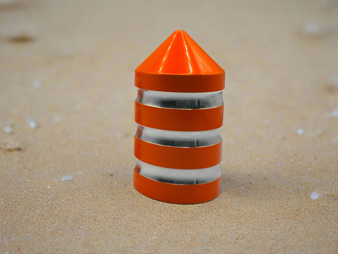 Marshin Whips Billet Magnetic Base Caps | Protective Dust Covers | Pair - Single / STRIKER ORANGE - whip accessories